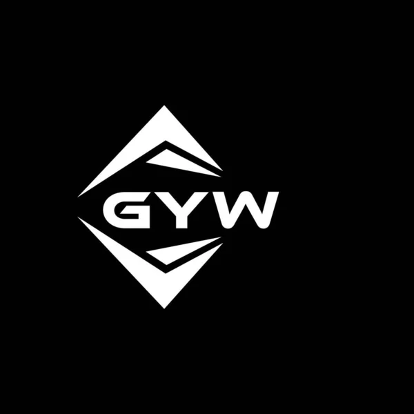Gyw Абстрактный Дизайн Логотипа Технологии Черном Фоне Концепция Логотипа Gyw — стоковый вектор