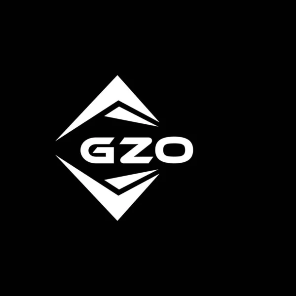 Projeto Abstrato Logotipo Tecnologia Gzo Fundo Preto Gzo Iniciais Criativas — Vetor de Stock