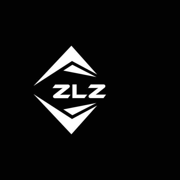 Zlz Abstract Technology Logo Design Black Background Zlz Creative Initials — Stock Vector