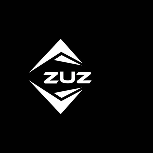 Projeto Logotipo Tecnologia Abstrata Zuz Fundo Preto Zuz Iniciais Criativas — Vetor de Stock