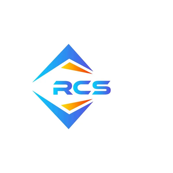 白い背景にRcs抽象技術のロゴデザイン Rcsクリエイティブイニシャルレターロゴコンセプト — ストックベクタ