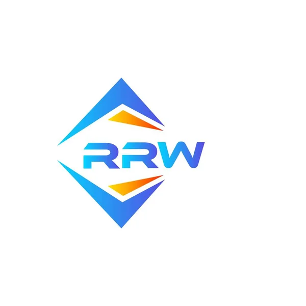 白い背景にRrw抽象技術のロゴデザイン Rrwクリエイティブイニシャルレターロゴコンセプト — ストックベクタ