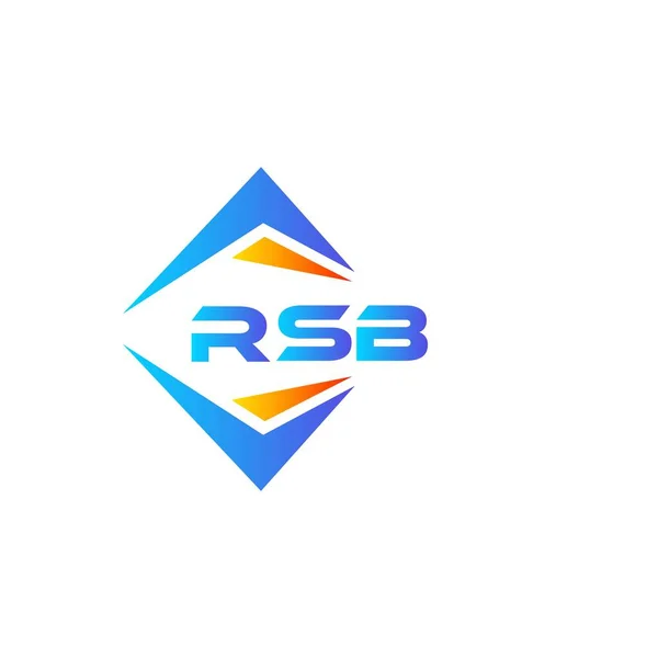 Beyaz Arka Planda Rsb Soyut Teknoloji Logo Tasarımı Rsb Yaratıcı — Stok Vektör