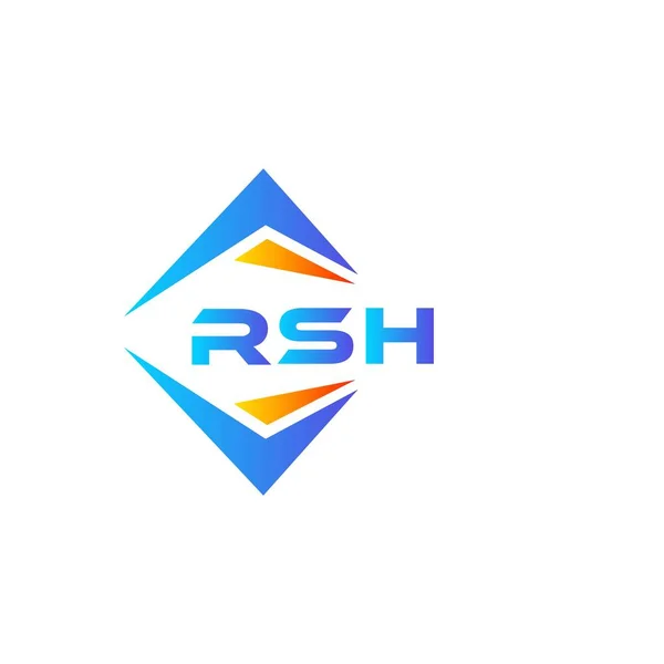 白い背景にRsh抽象技術のロゴデザイン Rshクリエイティブイニシャル手紙ロゴコンセプト — ストックベクタ