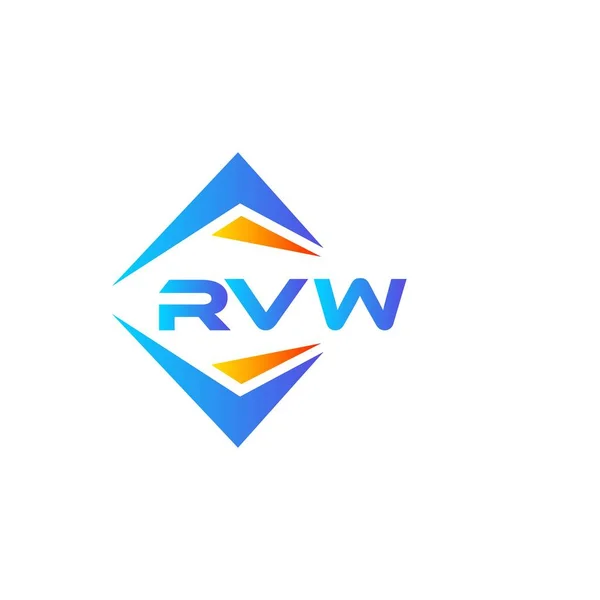 Σχεδίαση Λογότυπου Αφηρημένης Τεχνολογίας Rvw Λευκό Φόντο Έννοια Λογοτύπου Δημιουργικών — Διανυσματικό Αρχείο