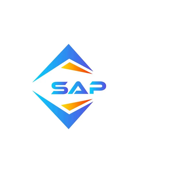 Sap Technologie Abstraite Logo Design Sur Fond Blanc Sap Initiales — Image vectorielle