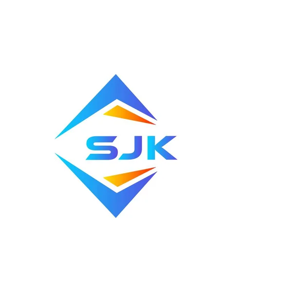 Sjk Technologie Abstraite Logo Design Sur Fond Blanc Sjk Initiales — Image vectorielle