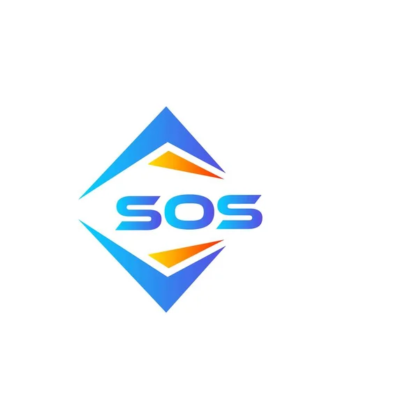 SOS soyut teknoloji logo tasarımı beyaz arka planda. SOS yaratıcı harflerin baş harfleri logo kavramı.