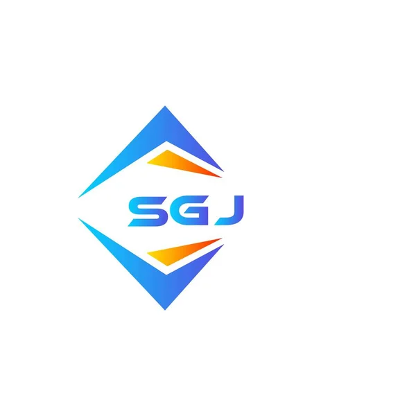 Diseño Del Logotipo Tecnología Abstracta Sgj Sobre Fondo Blanco Sgj Ilustración De Stock
