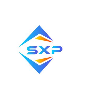 Beyaz arka planda SXP soyut teknoloji logo tasarımı. SXP yaratıcı harflerin baş harfleri logo kavramı.