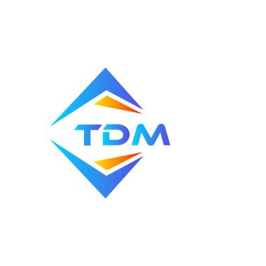 Beyaz arka planda TDM soyut teknoloji logosu tasarımı. TDM yaratıcı harf logosu kavramı.