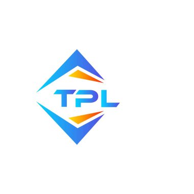 Beyaz arka planda TPL soyut teknoloji logosu tasarımı. TPL yaratıcı harf logosu kavramı.
