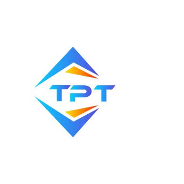 Beyaz arka planda TPT soyut teknoloji logo tasarımı. TPT yaratıcı harf logosu kavramı.