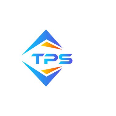 Beyaz arka planda TPS soyut teknoloji logosu tasarımı. TPS yaratıcı harf logosu kavramı.