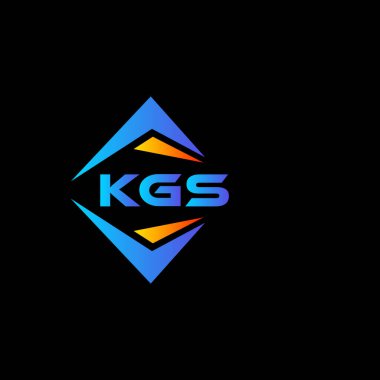 Siyah arka planda KGS soyut teknoloji logosu tasarımı. KGS yaratıcı harf logosu kavramı.