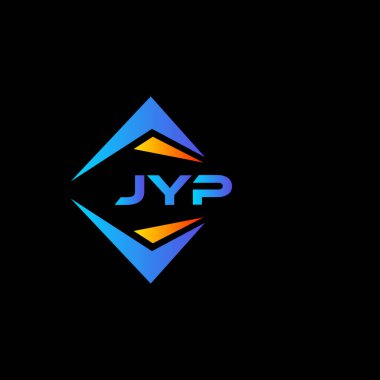Siyah arka planda JYP soyut teknoloji logosu tasarımı. JYP yaratıcı harflerin baş harfleri logo kavramı.