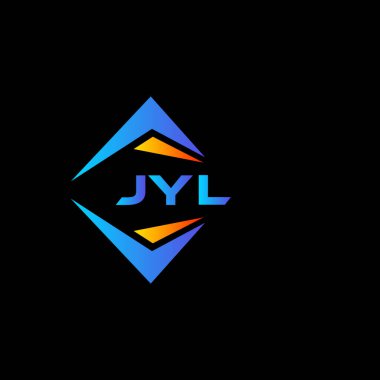 Siyah arka planda JYL soyut teknoloji logosu tasarımı. JYL yaratıcı harf logosu kavramı.