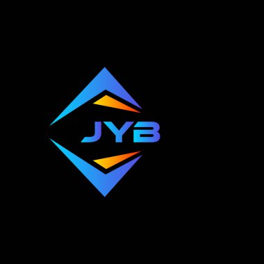 Siyah arka planda JYB soyut teknoloji logosu tasarımı. JYB yaratıcı harflerin baş harfleri logo kavramı.