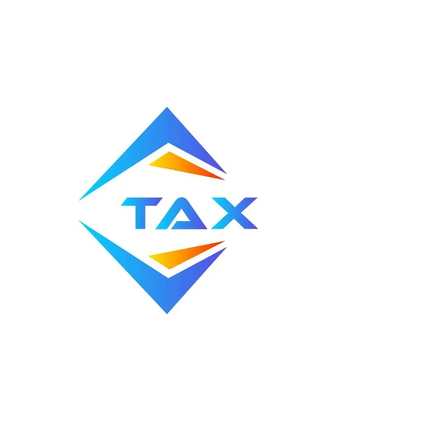 Tax Abstract Technology Logo Design White Background Tax Creative Initials — Stock Vector