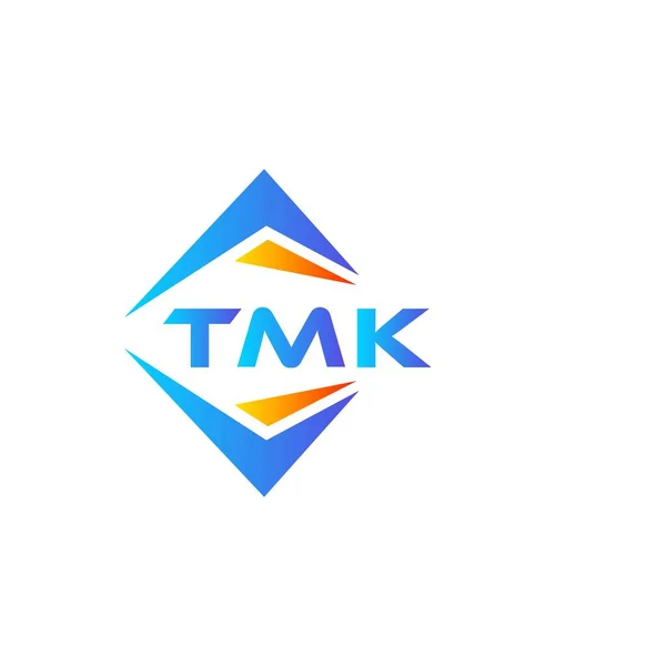 Beyaz arka planda TMK soyut teknoloji logosu tasarımı. TMK yaratıcı harflerin baş harfleri logo kavramı.