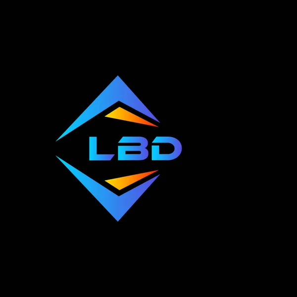 Lbd Abstrakt Teknik Logotyp Design Svart Bakgrund Lbd Kreativa Initialer — Stock vektor