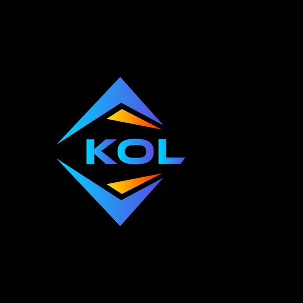 Kol Abstract Technology Logo Design Black Background Kol Creative Initials — Stock Vector