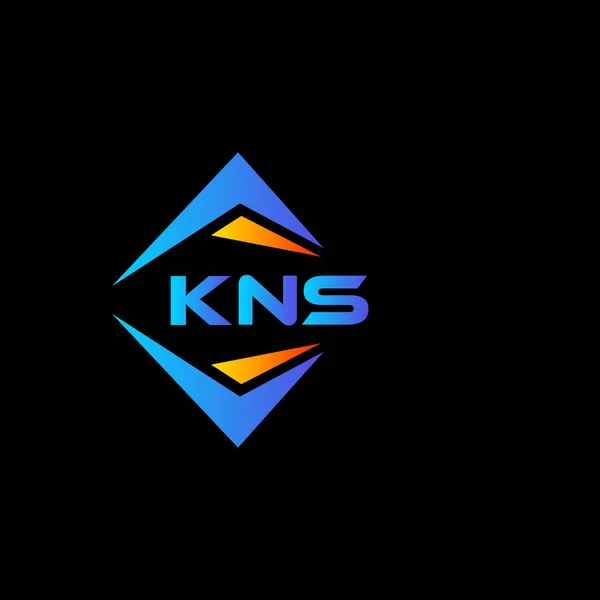 Kns在黑色背景下的抽象技术标志设计 Kns创意首字母标识概念 — 图库矢量图片