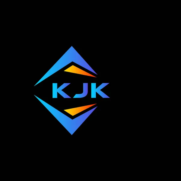 Kjk Technologie Abstraite Logo Design Sur Fond Noir Kjk Initiales — Image vectorielle