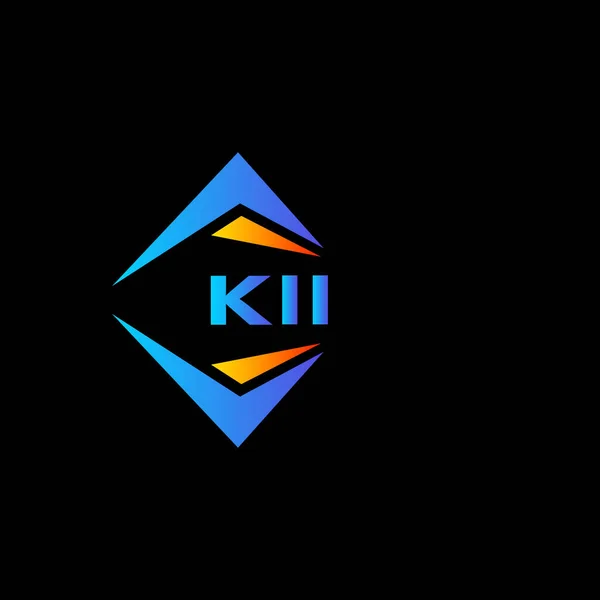 Kii Abstract Technology Logo Design Black Background Kii Creative Initials — Stock Vector