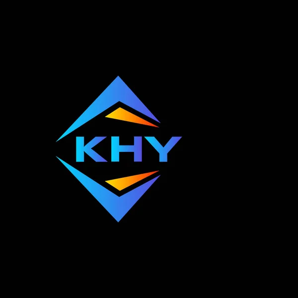 Khy Abstrakt Teknik Logotyp Design Svart Bakgrund Khy Kreativa Initialer — Stock vektor
