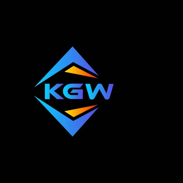 Siyah arka planda KGW soyut teknoloji logosu tasarımı. KGW yaratıcı harflerin baş harfleri logo kavramı.
