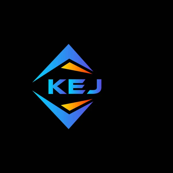 Дизайн Логотипа Технологии Kej Черном Фоне Концепция Логотипа Креативных Инициалов — стоковый вектор
