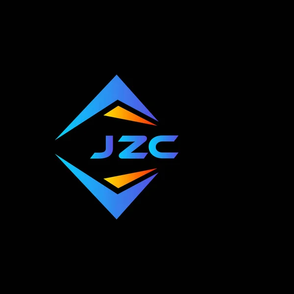 Projeto Abstrato Logotipo Tecnologia Jzc Fundo Preto Jzc Iniciais Criativas — Vetor de Stock