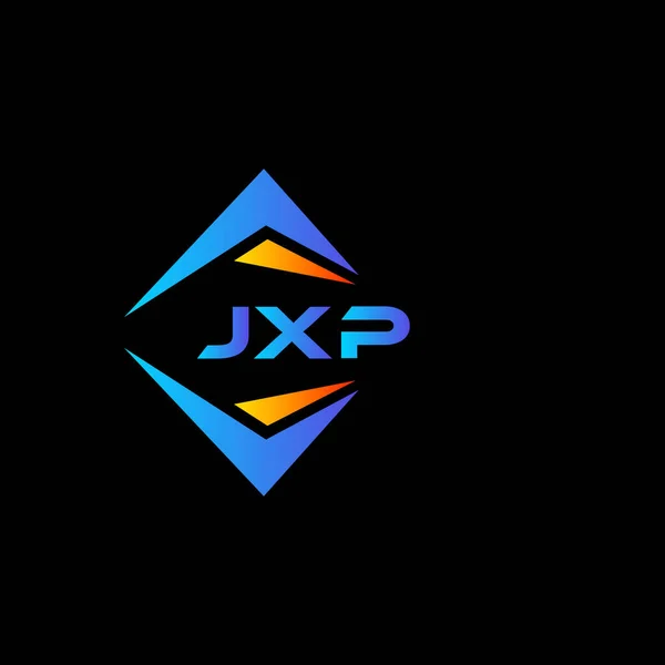 Jxp抽象技術のロゴデザインブラックの背景にあります Jxpクリエイティブイニシャルレターロゴコンセプト — ストックベクタ
