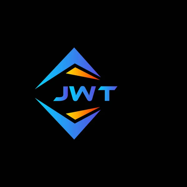 Abstraktní Design Loga Jwt Černém Pozadí Jwt Kreativní Iniciály Koncept — Stockový vektor