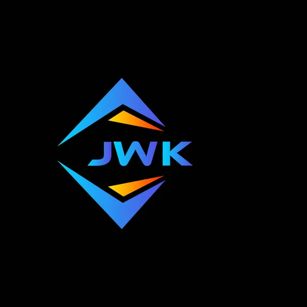 Jwk 디자인 Black Background Jwk 크리에이티브 이니셜 — 스톡 벡터