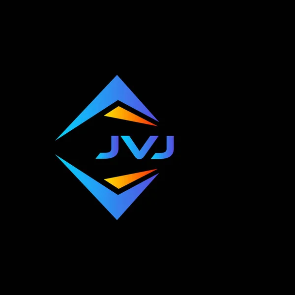 Jvj Abstrakt Teknik Logotyp Design Svart Bakgrund Jvj Kreativa Initialer — Stock vektor