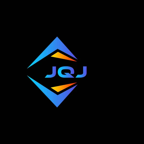 Projeto Abstrato Logotipo Tecnologia Jqj Fundo Preto Jqj Iniciais Criativas — Vetor de Stock