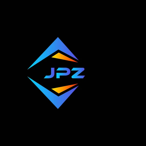 Siyah Arka Planda Jpz Soyut Teknoloji Logosu Tasarımı Jpz Yaratıcı — Stok Vektör