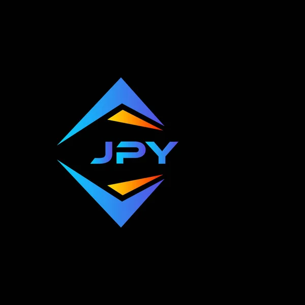 Jpy Abstrakcyjny Projekt Logo Technologii Czarnym Tle Pomysł Logo Kreatywnych — Wektor stockowy