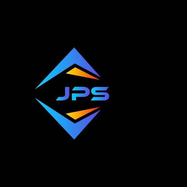 Siyah Arka Planda Jps Soyut Teknoloji Logosu Tasarımı Jps Yaratıcı — Stok Vektör