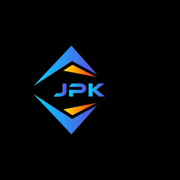 Siyah Arka Planda Jpk Soyut Teknoloji Logosu Tasarımı Jpk Yaratıcı — Stok Vektör