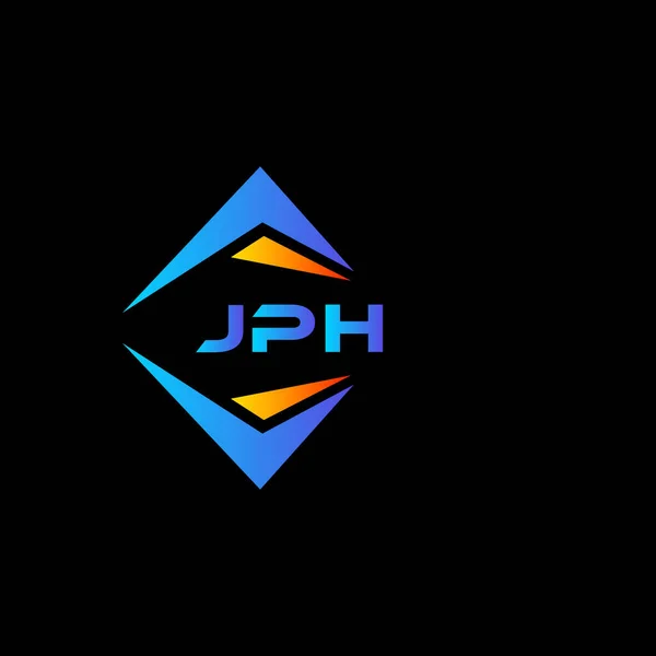 Siyah Arka Planda Jph Soyut Teknoloji Logosu Tasarımı Jph Yaratıcı — Stok Vektör