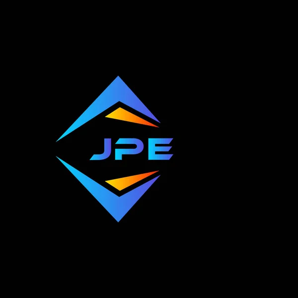 Jpe Abstract Technology Logo Design Black Background Jpe Creative Initials — Stock Vector