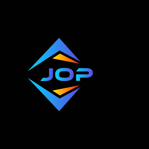 黒を基調としたJop抽象技術ロゴデザイン Jopクリエイティブイニシャルレターロゴコンセプト — ストックベクタ