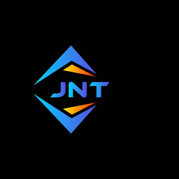Webjnt Diseño Logotipo Tecnología Abstracta Sobre Fondo Negro Jnt Iniciales — Vector de stock