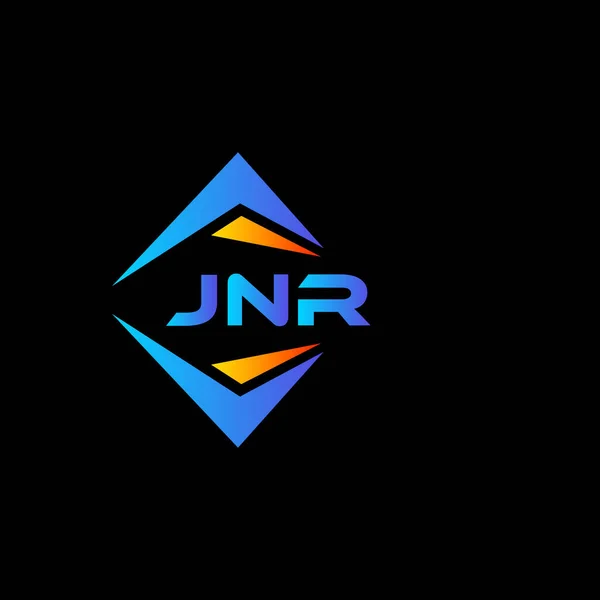 Diseño Logotipo Tecnología Abstracta Jnr Sobre Fondo Negro Jnr Iniciales — Vector de stock