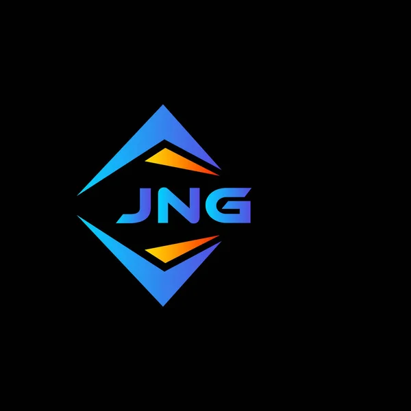 Diseño Logotipo Tecnología Abstracta Jng Sobre Fondo Negro Jng Iniciales — Vector de stock
