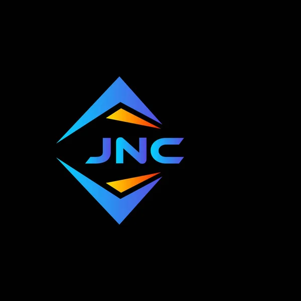 Diseño Logotipo Tecnología Abstracta Jnc Sobre Fondo Negro Jnc Iniciales — Vector de stock