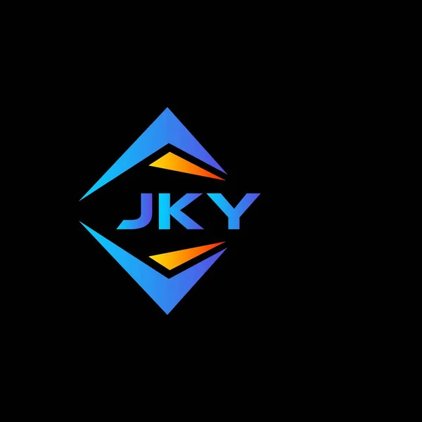 Jky 디자인 Black Background Jky 크리에이티브 이니셜 — 스톡 벡터